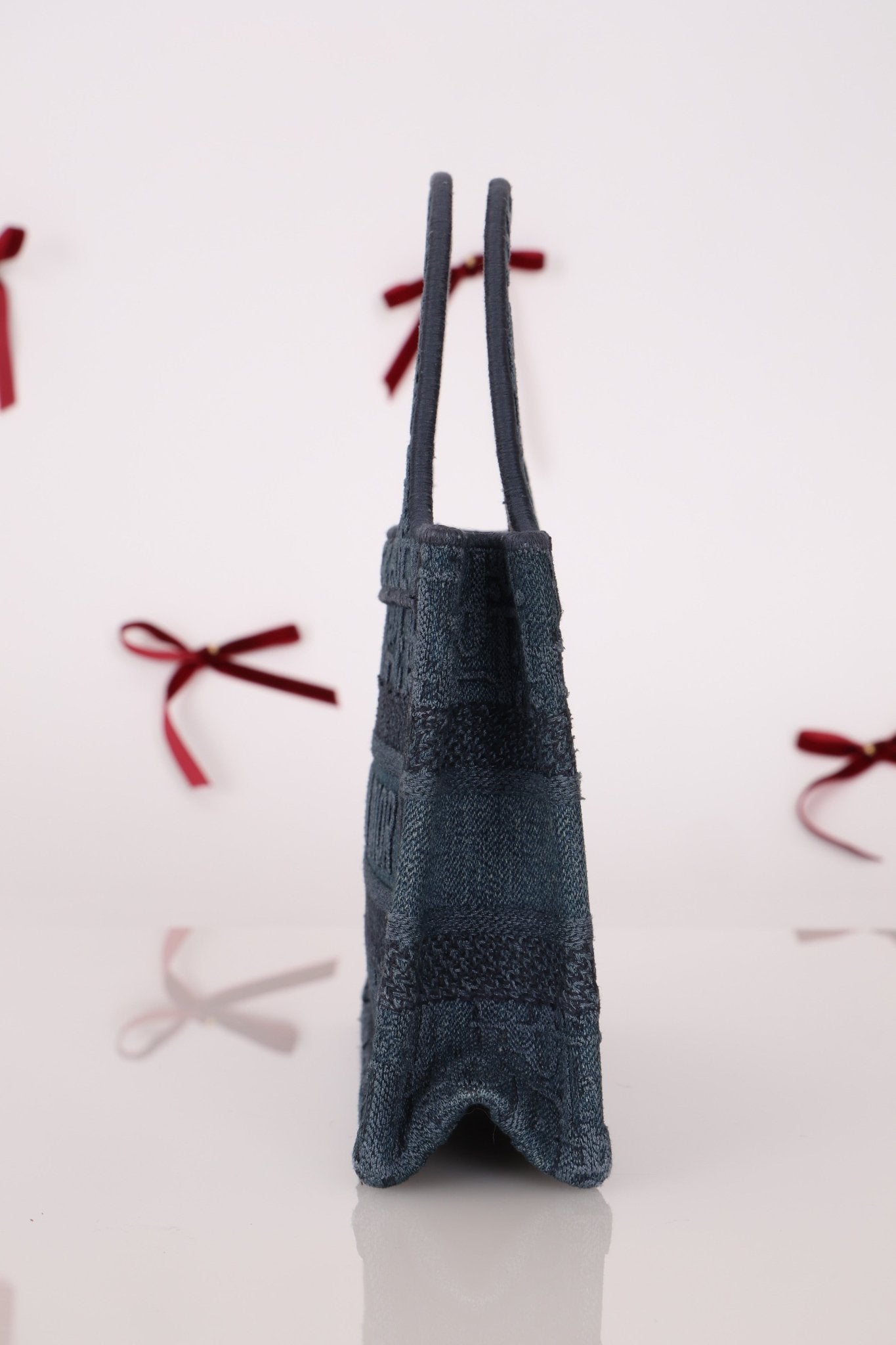 Dior Denim Oblique Mini Book Tote - FashioNica