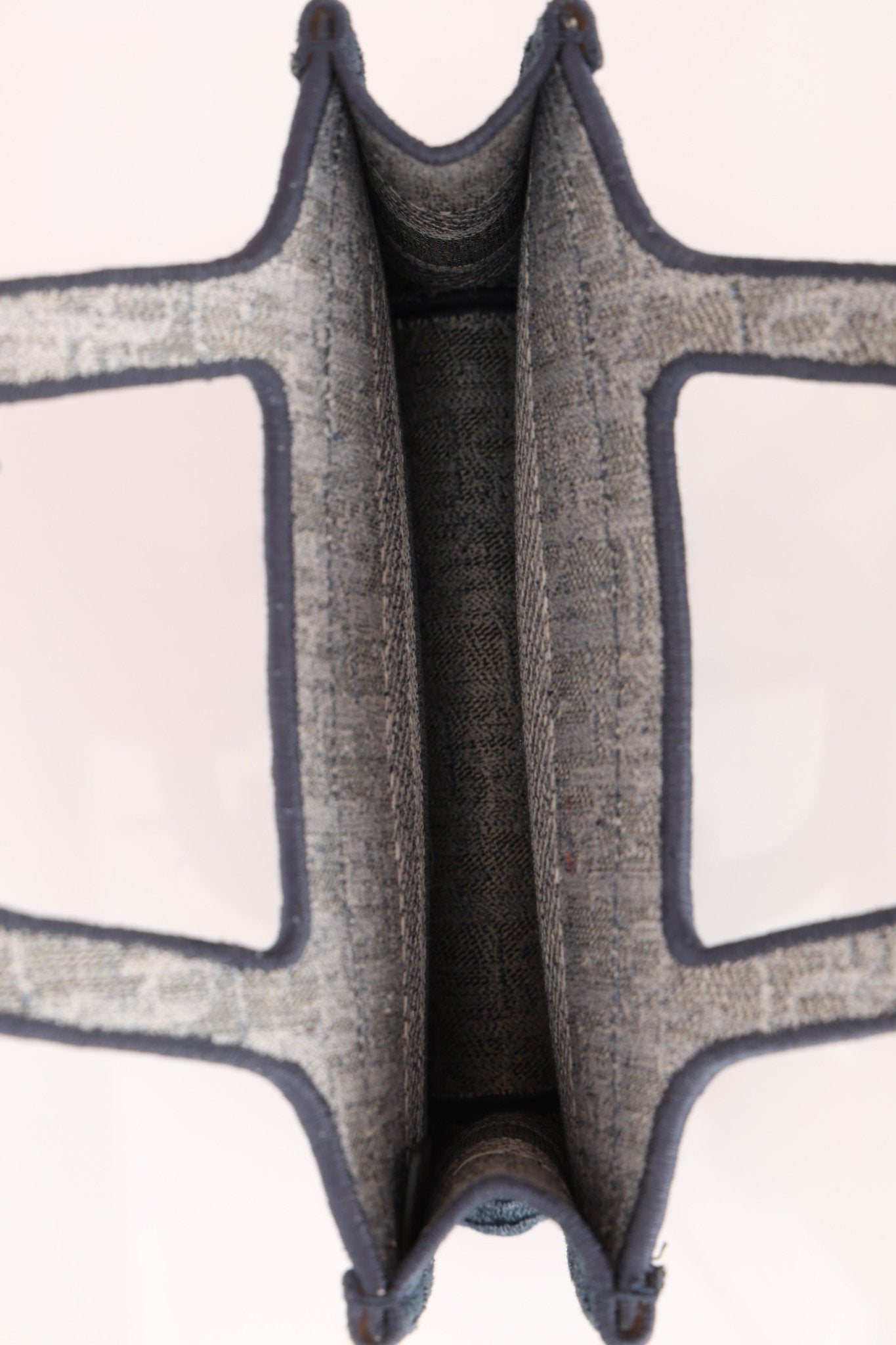 Dior Denim Oblique Mini Book Tote - FashioNica