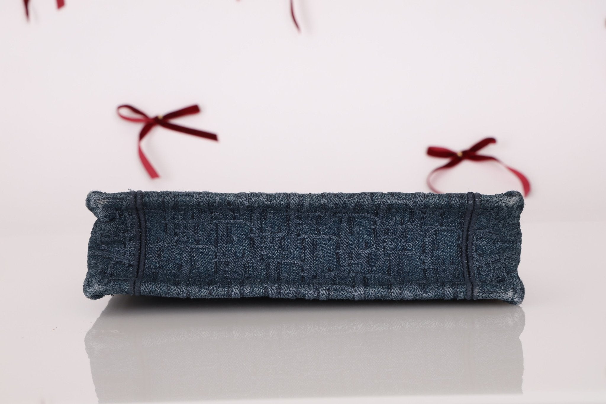 Dior Denim Oblique Mini Book Tote - FashioNica