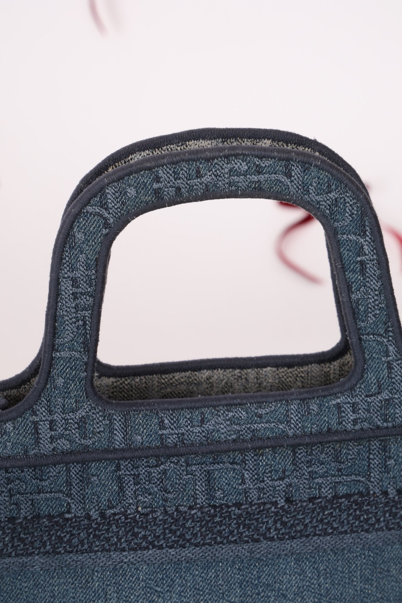 Dior Denim Oblique Mini Book Tote - FashioNica