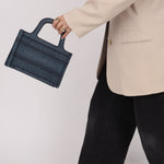 Dior Denim Oblique Mini Book Tote - FashioNica
