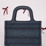 Dior Denim Oblique Mini Book Tote - FashioNica