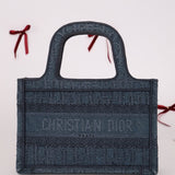 Dior Denim Oblique Mini Book Tote - FashioNica