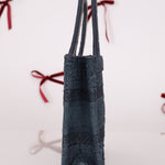 Dior Denim Oblique Mini Book Tote - FashioNica