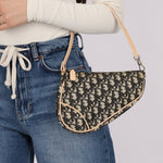 Dior Diorissimo Coated Canvas Mini Saddle Pochette - FashioNica