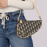 Dior Diorissimo Coated Canvas Mini Saddle Pochette - FashioNica