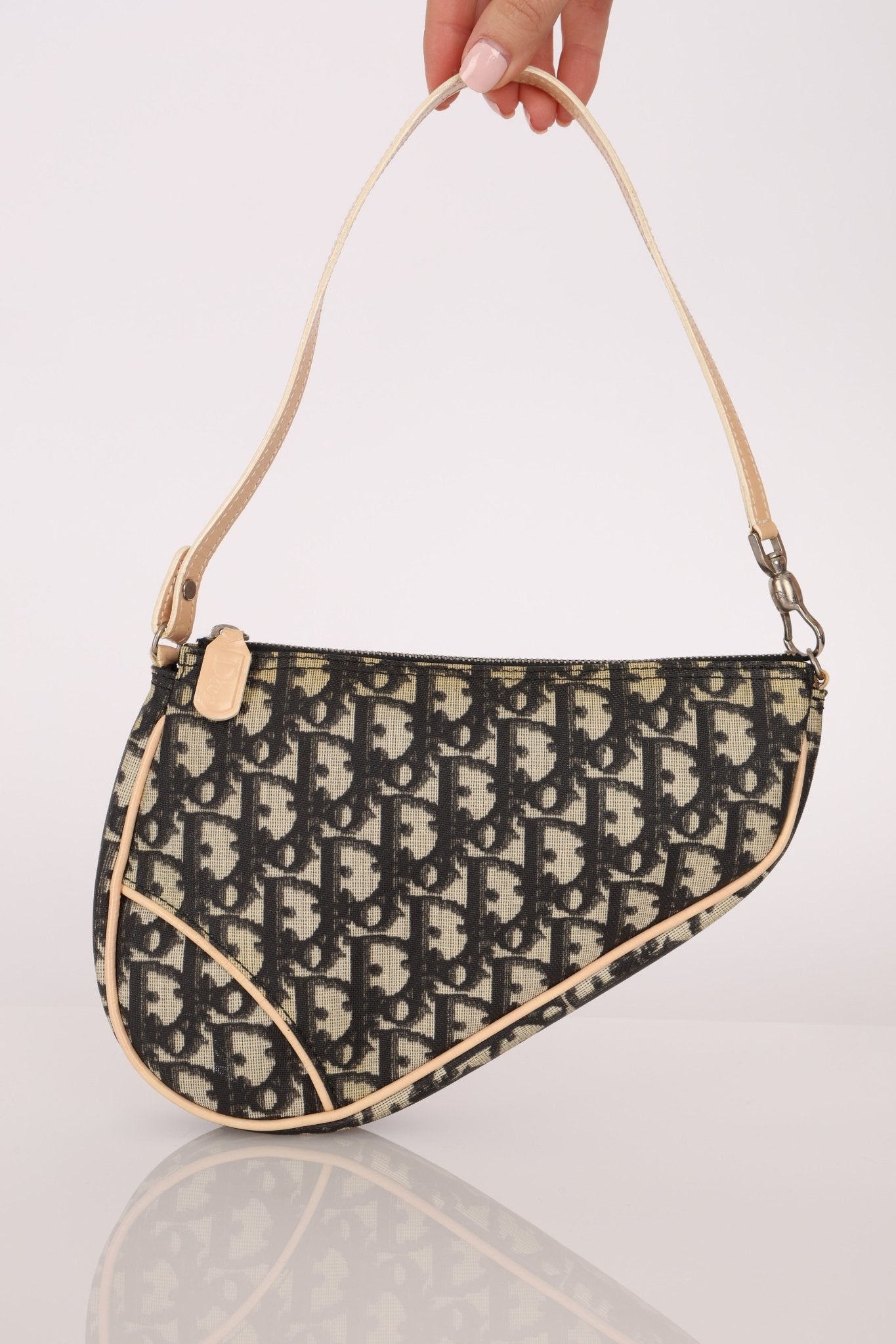 Dior Diorissimo Coated Canvas Mini Saddle Pochette - FashioNica