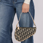 Dior Diorissimo Coated Canvas Mini Saddle Pochette - FashioNica