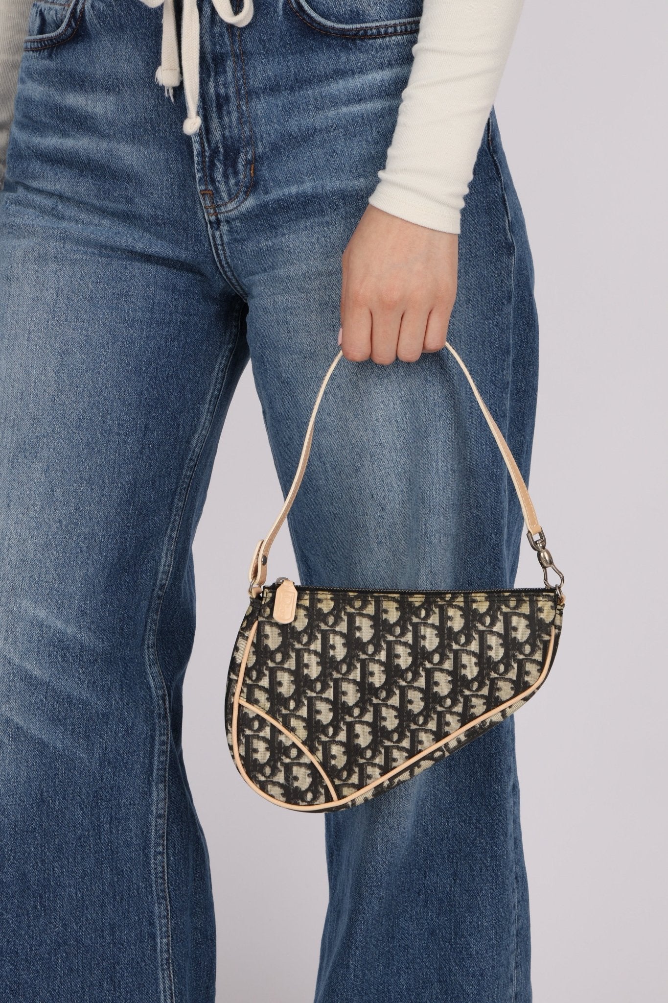 Dior Diorissimo Coated Canvas Mini Saddle Pochette - FashioNica