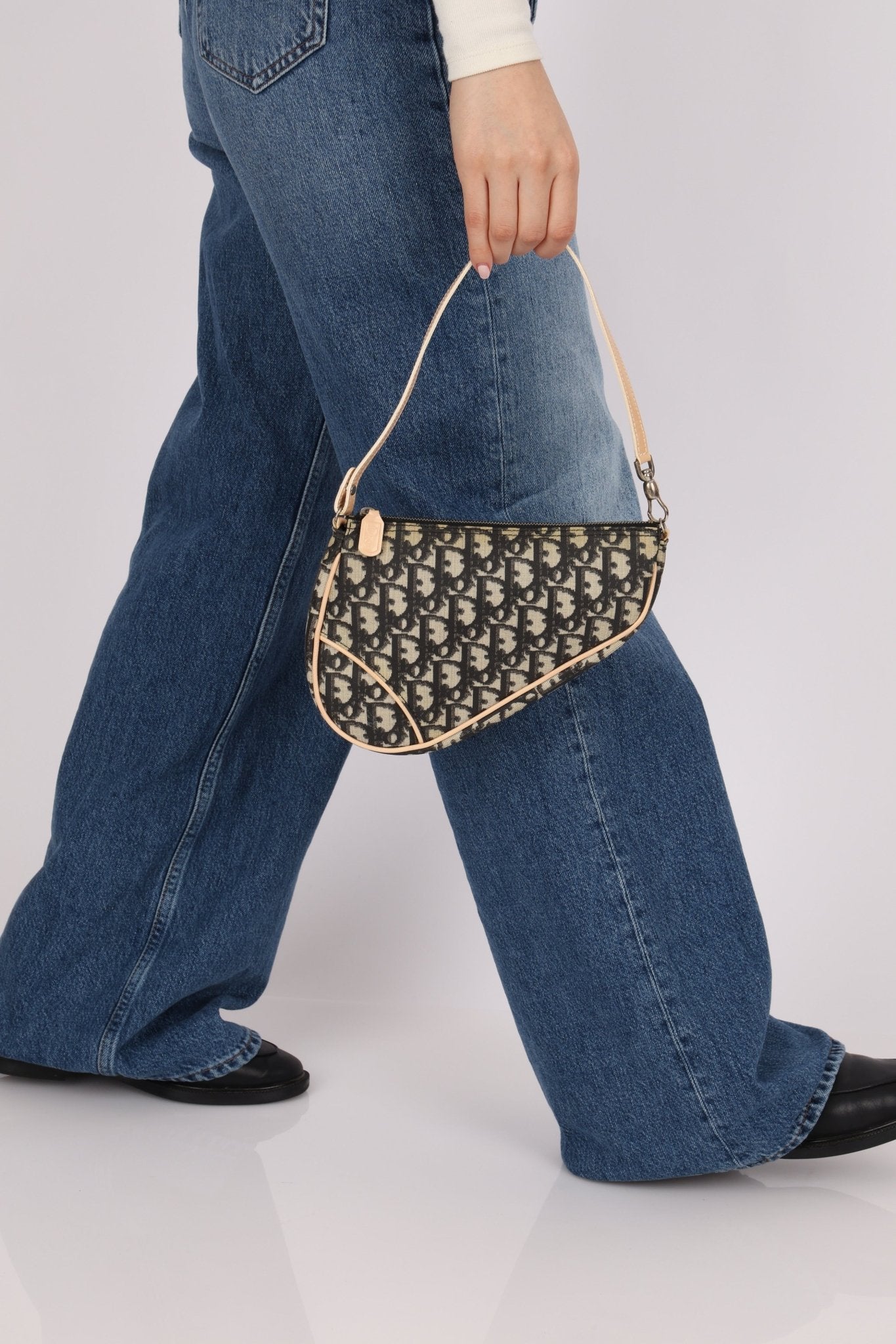 Dior Diorissimo Coated Canvas Mini Saddle Pochette - FashioNica