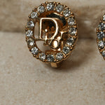 Dior Diorissimo Crystal Oval Clip - On Earrings - FashioNica