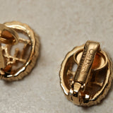 Dior Diorissimo Crystal Oval Clip - On Earrings - FashioNica