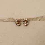 Dior Diorissimo Crystal Oval Clip - On Earrings - FashioNica