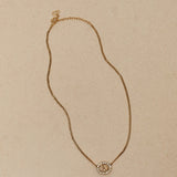 Dior Diorissimo Crystal Oval Pendant Necklace - FashioNica