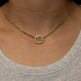 Dior Diorissimo Crystal Oval Pendant Necklace - FashioNica