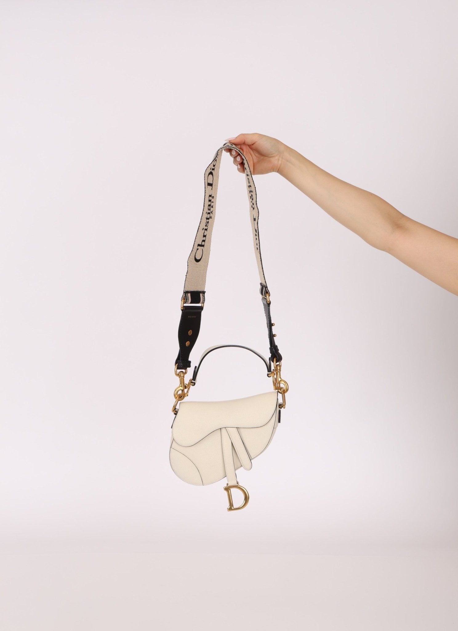 Dior Grained Calfskin Mini Saddle w/ Guitar Strap - FashioNica