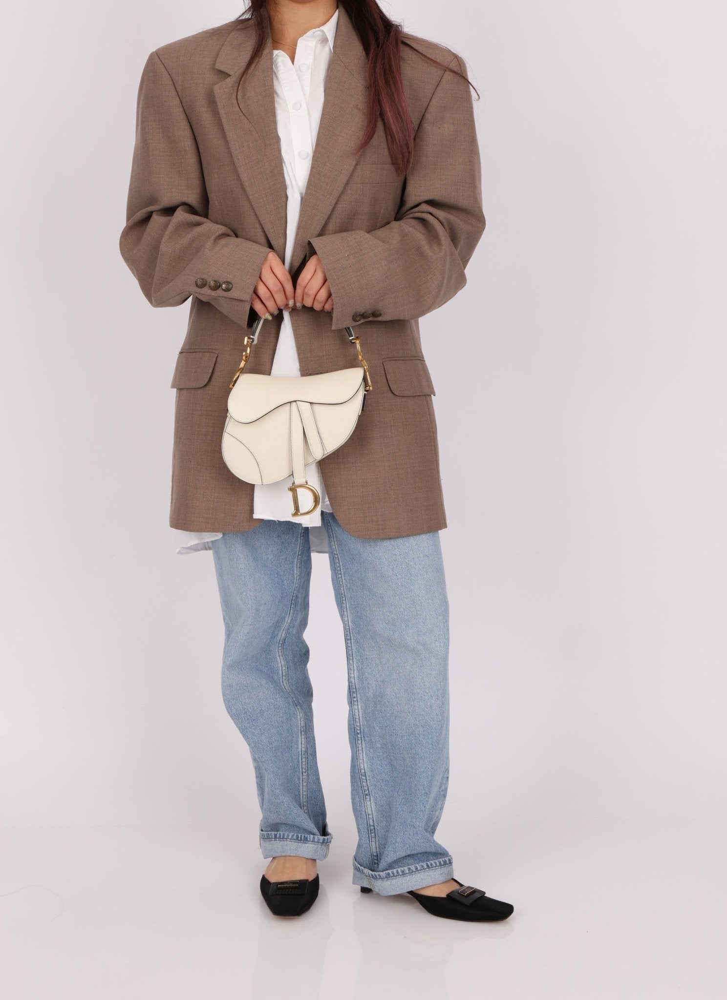 Dior Grained Calfskin Mini Saddle w/ Guitar Strap - FashioNica