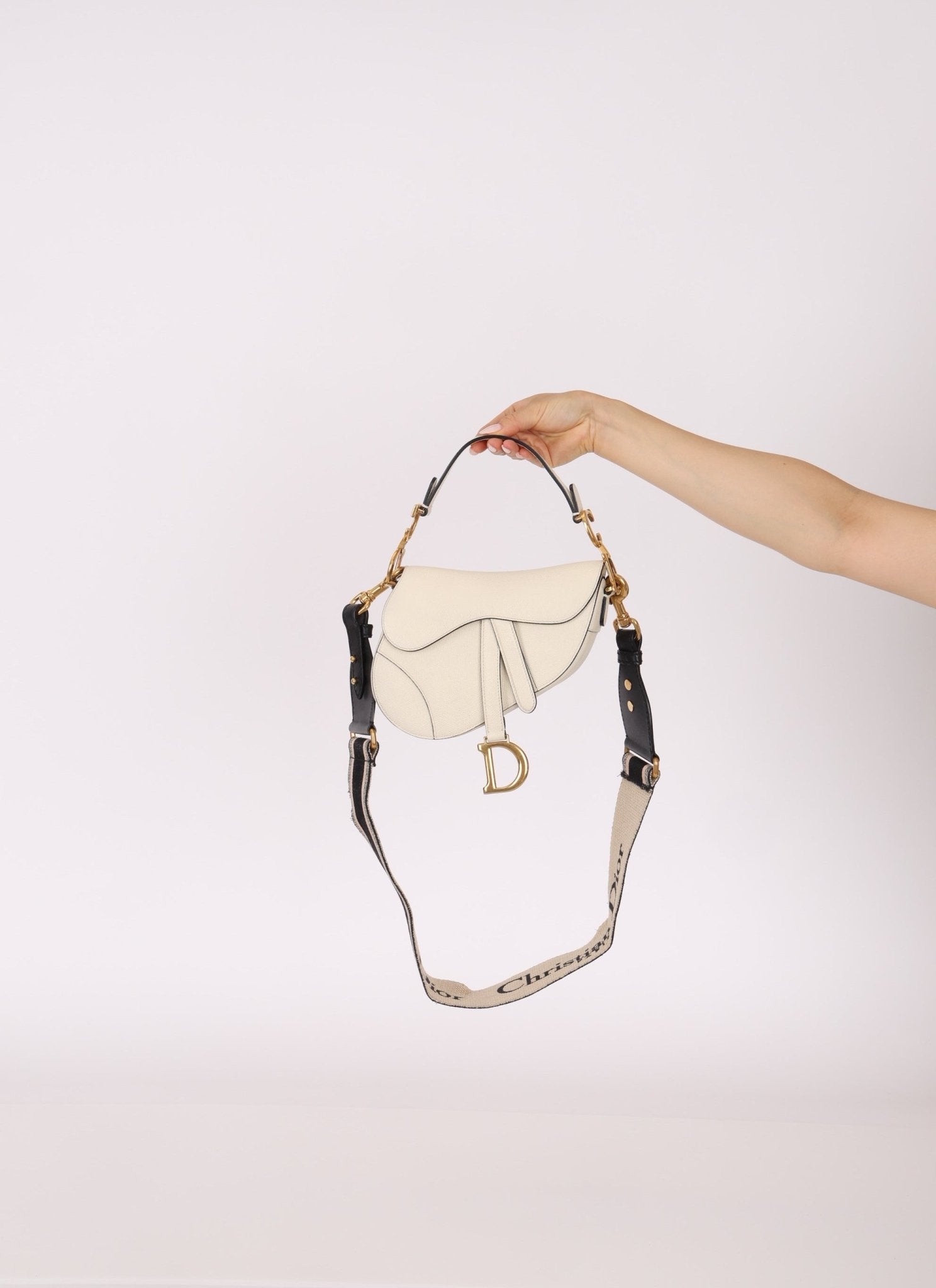 Dior Grained Calfskin Mini Saddle w/ Guitar Strap - FashioNica