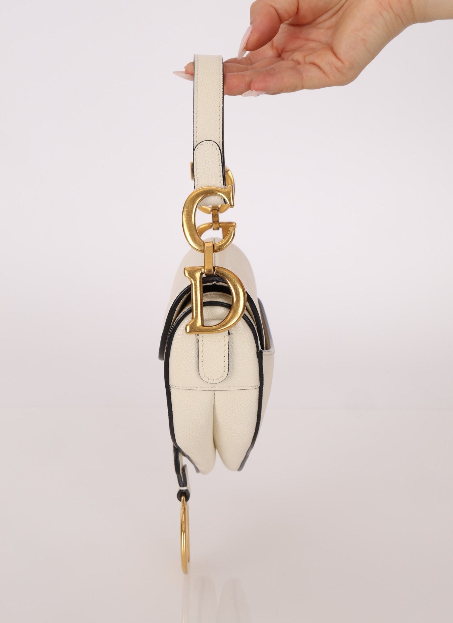 Dior Grained Calfskin Mini Saddle w/ Guitar Strap - FashioNica