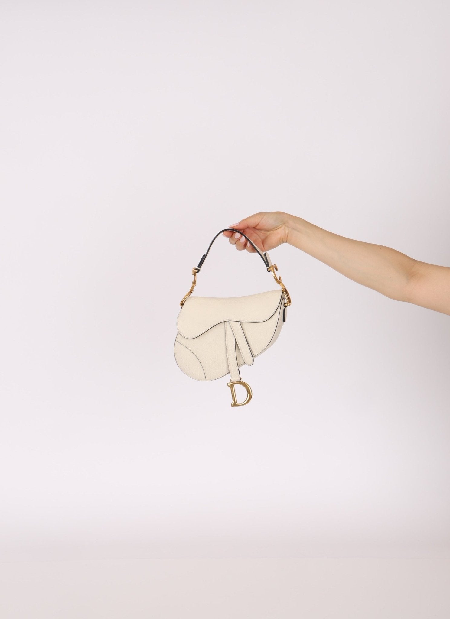 Dior Grained Calfskin Mini Saddle w/ Guitar Strap - FashioNica