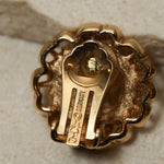 Dior Large Boucles d’Oreilles Rondes Logo Clip - On Earrings - FashioNica