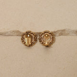 Dior Large Boucles d’Oreilles Rondes Logo Clip - On Earrings - FashioNica