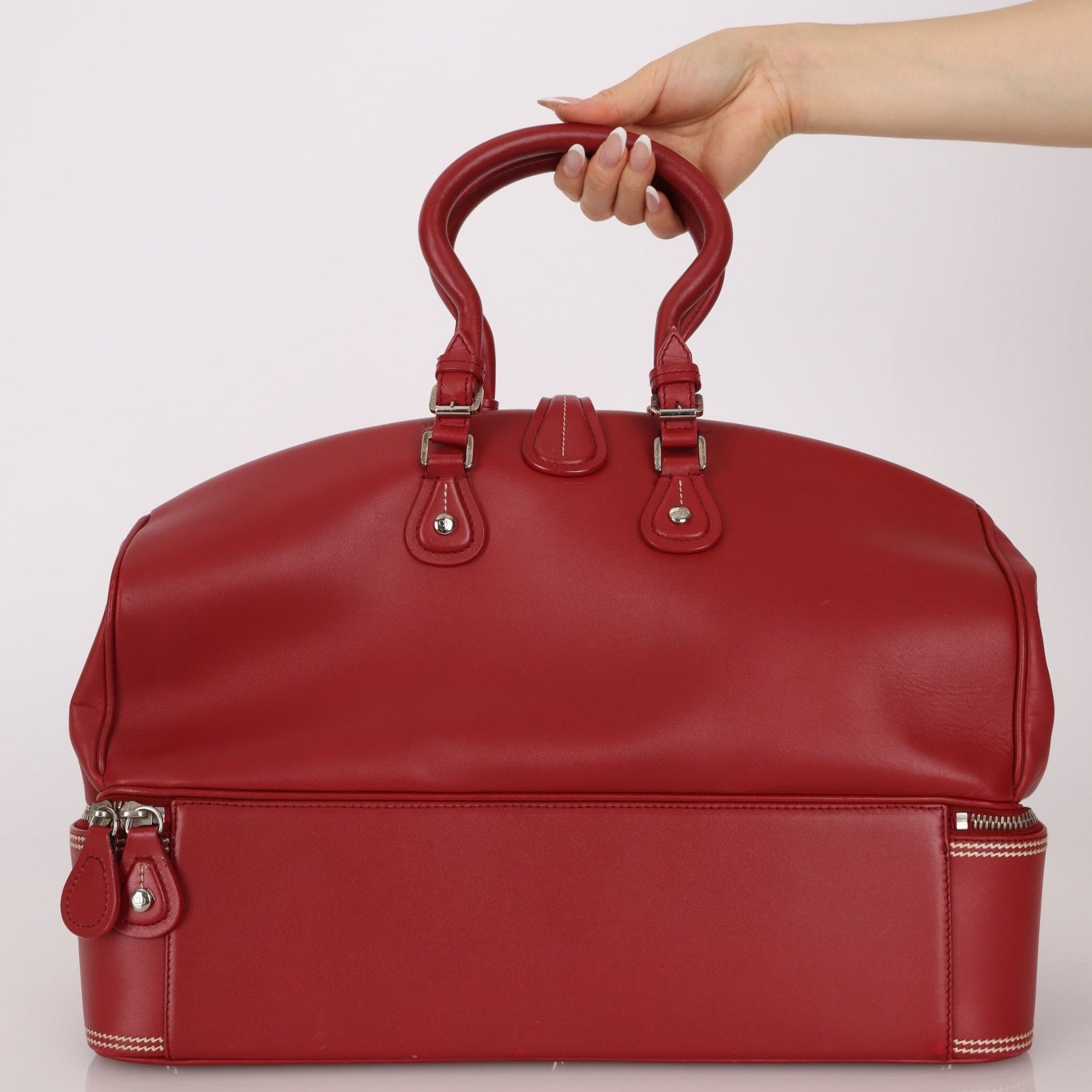 Dior Leather Red Detective Top Handle - FashioNica