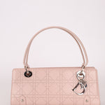 Dior Light Pink Perforated Cannage Leather East West Lady Dior Bag - FashioNica
