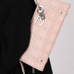 Dior Light Pink Perforated Cannage Leather East West Lady Dior Bag - FashioNica