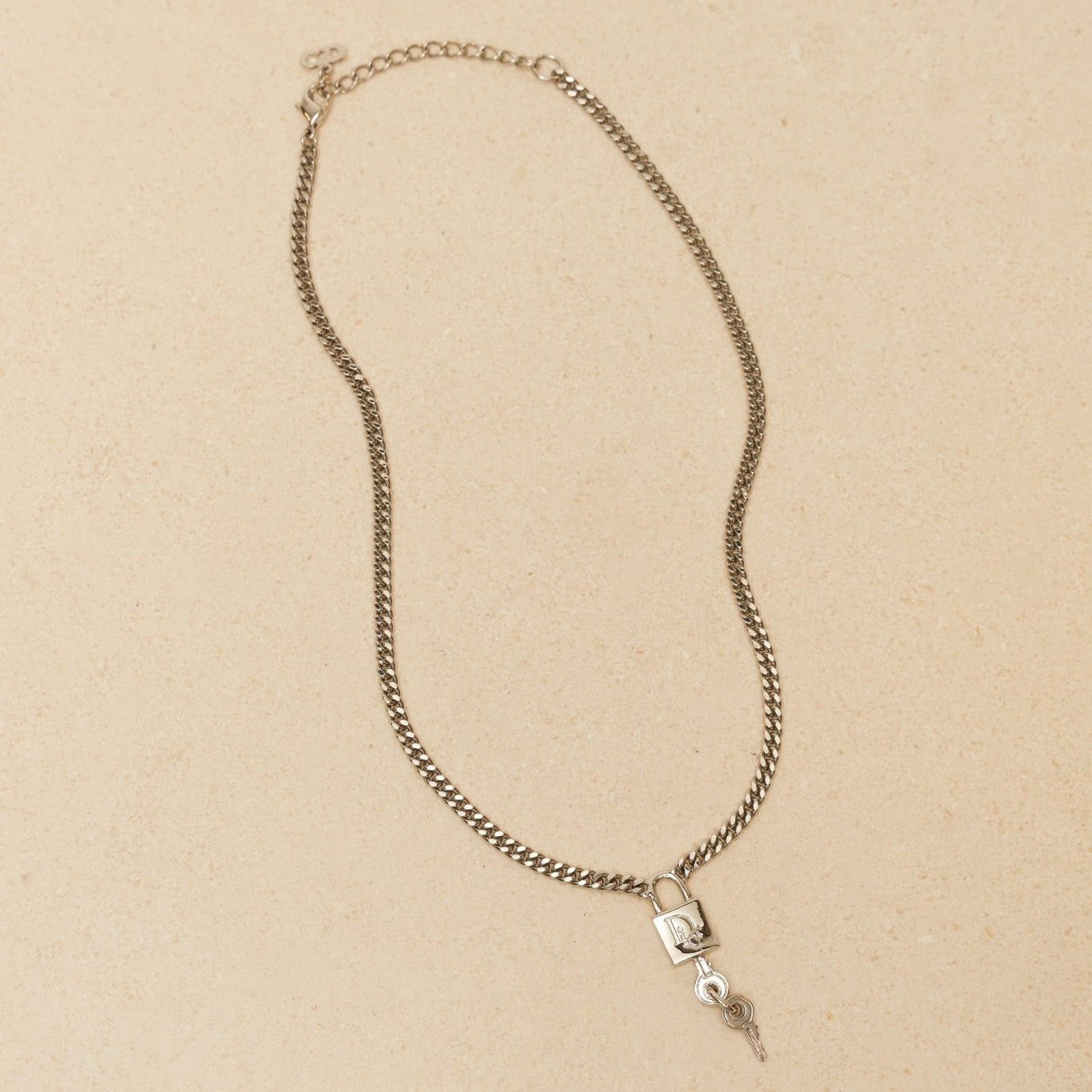 Dior Lock and Key Pendant Necklace - FashioNica