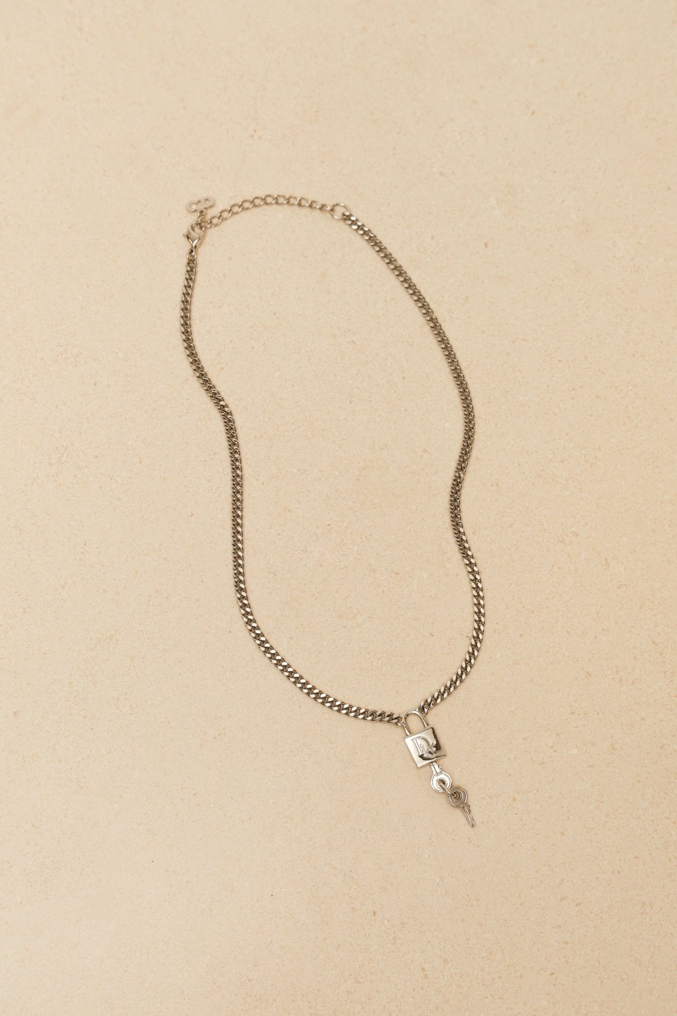 Dior Lock and Key Pendant Necklace - FashioNica