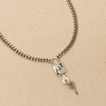 Dior Lock and Key Pendant Necklace - FashioNica