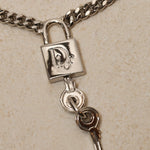 Dior Lock and Key Pendant Necklace - FashioNica