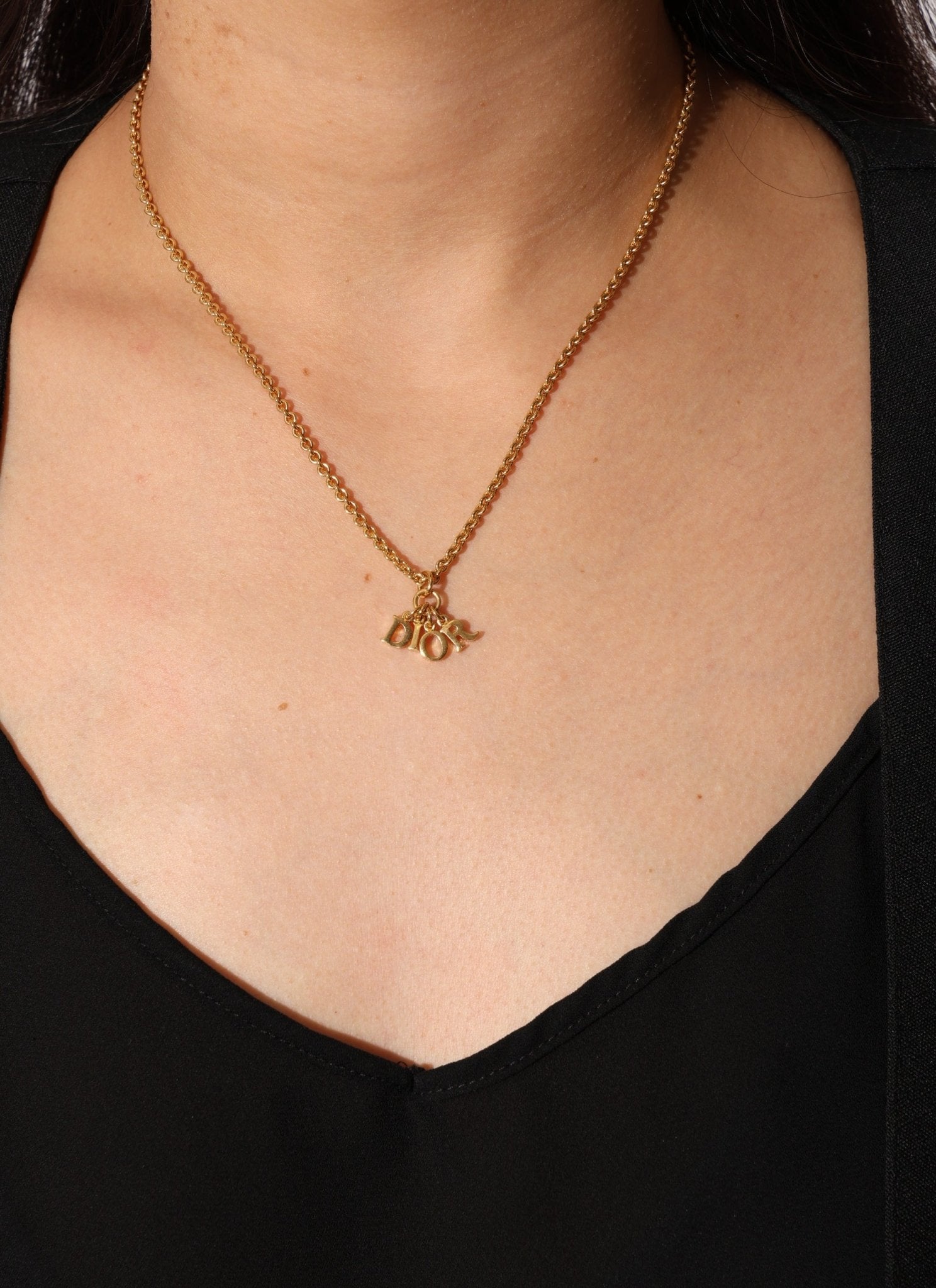 Dior Logo Charms Pendant Necklace - FashioNica