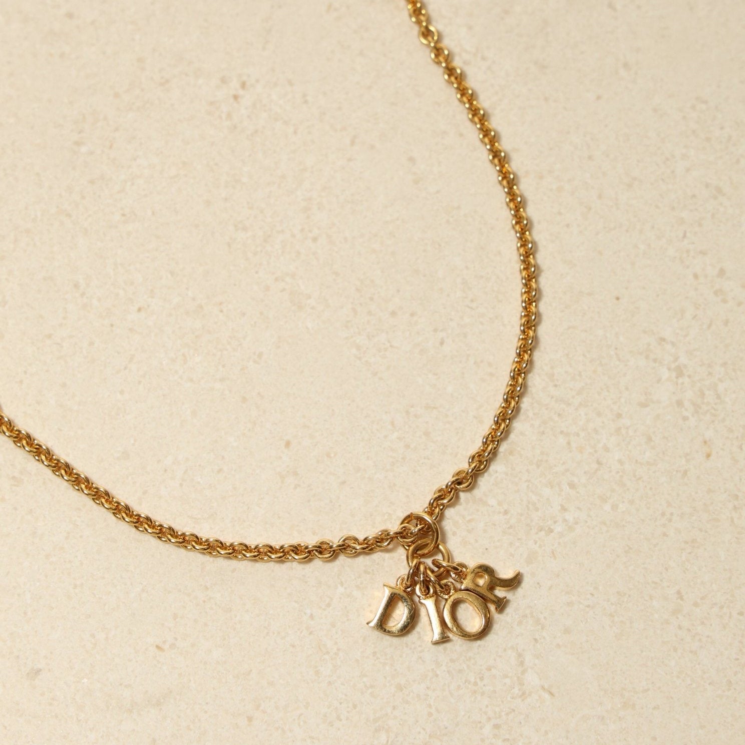 Dior Logo Charms Pendant Necklace - FashioNica