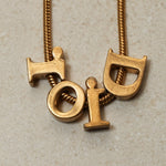 Dior Logo Letters Pendant Necklace - FashioNica