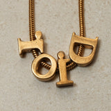 Dior Logo Letters Pendant Necklace - FashioNica