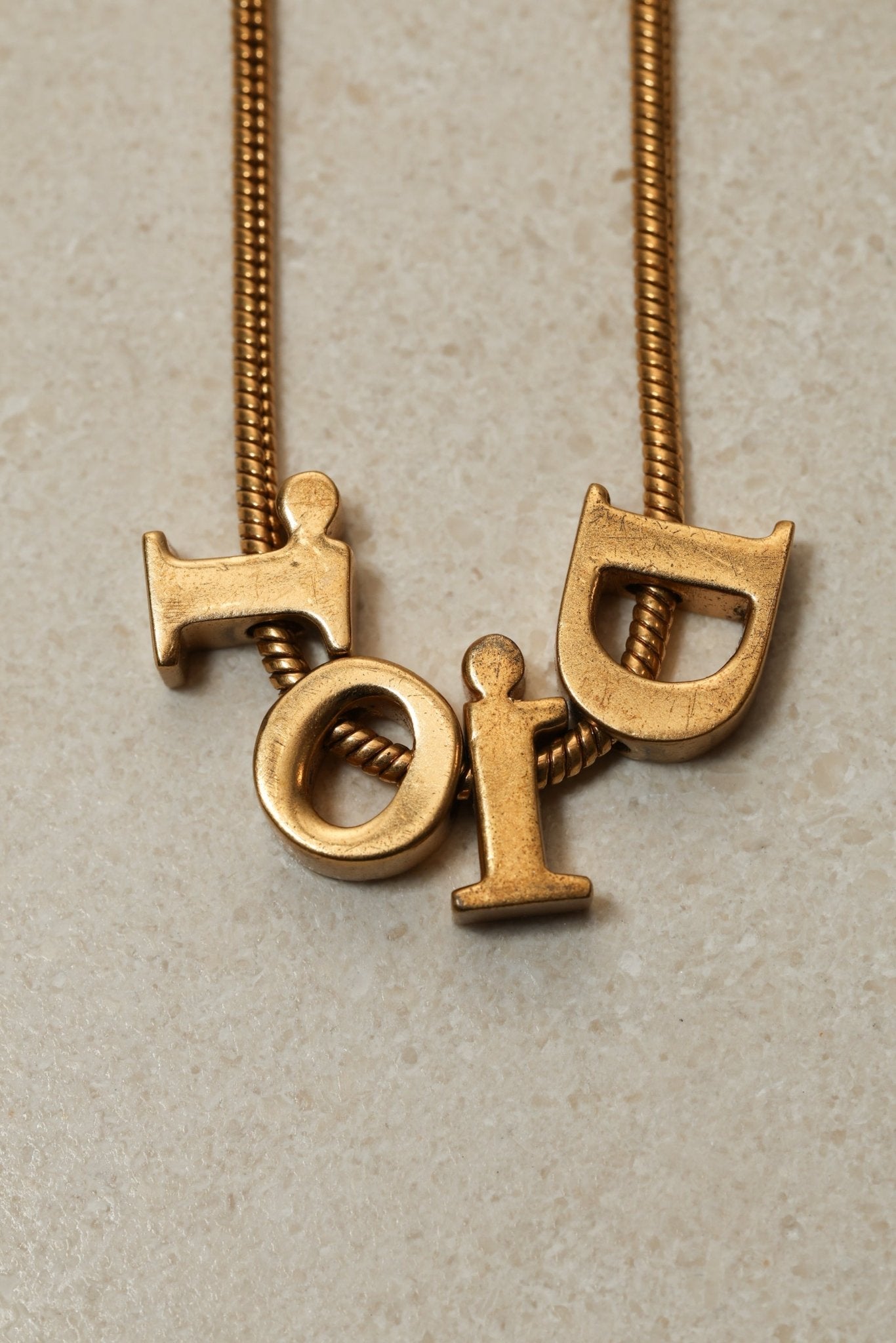 Dior Logo Letters Pendant Necklace - FashioNica