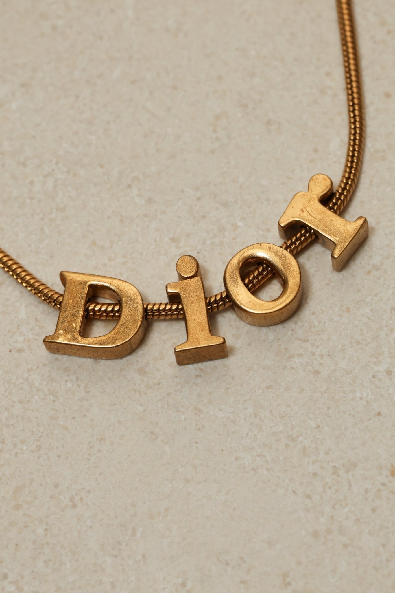 Dior Logo Letters Pendant Necklace - FashioNica