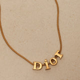 Dior Logo Letters Pendant Necklace - FashioNica