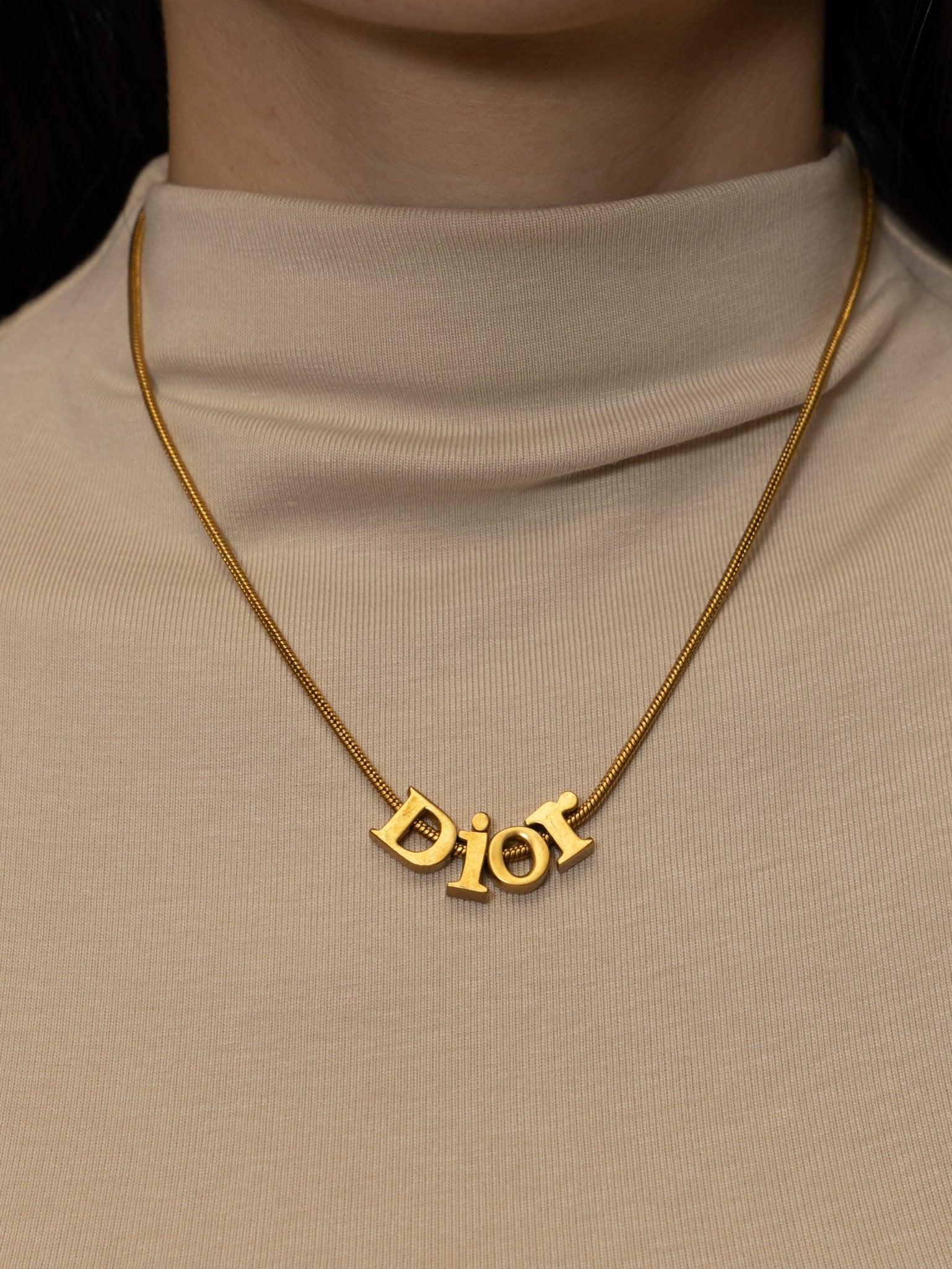 Dior Logo Letters Pendant Necklace - FashioNica