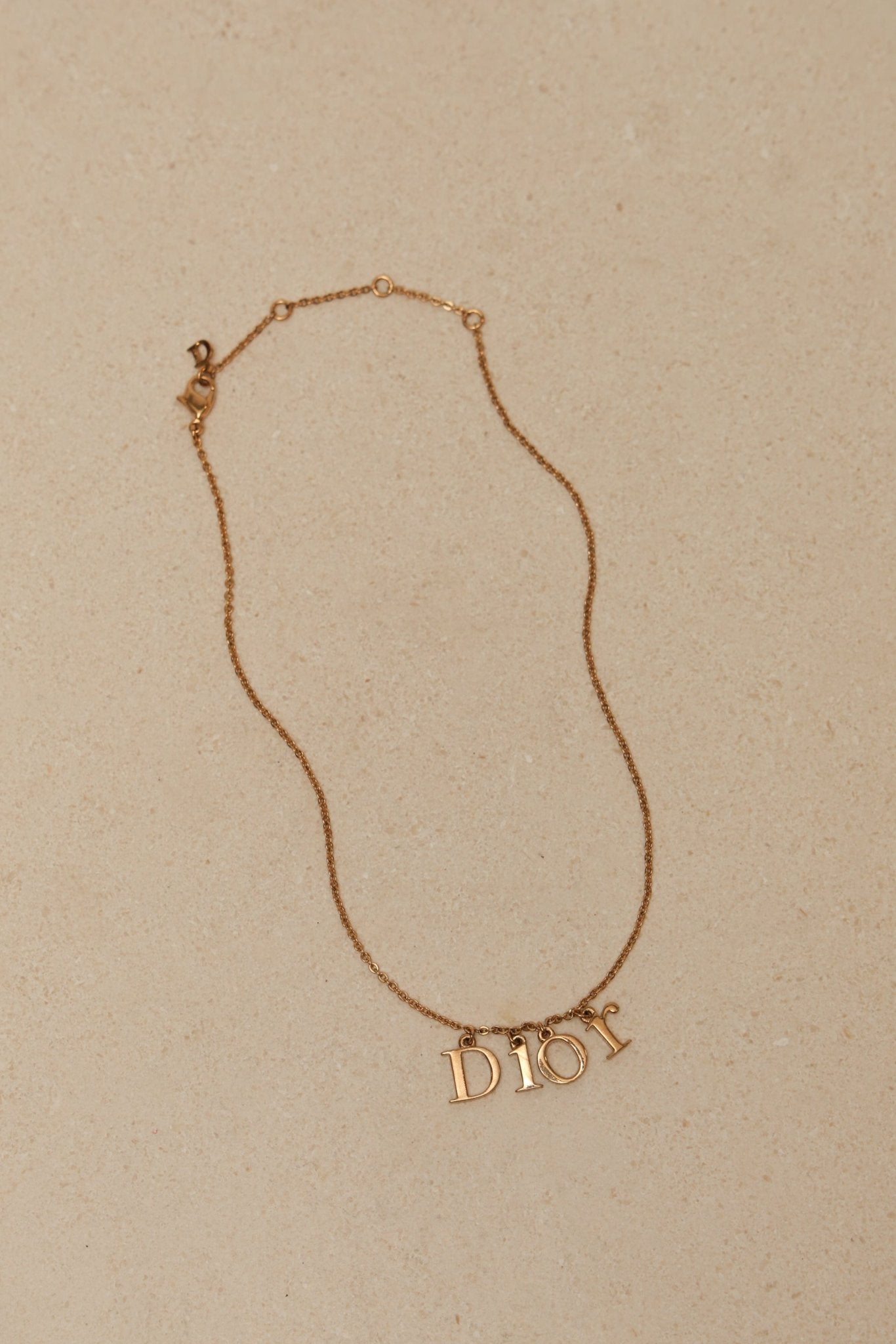 Dior Logo Letters Spellout Pendant Necklace - FashioNica