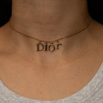 Dior Logo Letters Spellout Pendant Necklace - FashioNica