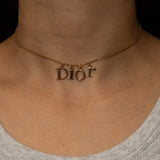 Dior Logo Letters Spellout Pendant Necklace - FashioNica
