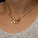 Dior Logo Letters Spellout Pendant Necklace - FashioNica