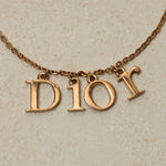 Dior Logo Letters Spellout Pendant Necklace - FashioNica