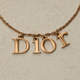 Dior Logo Letters Spellout Pendant Necklace - FashioNica