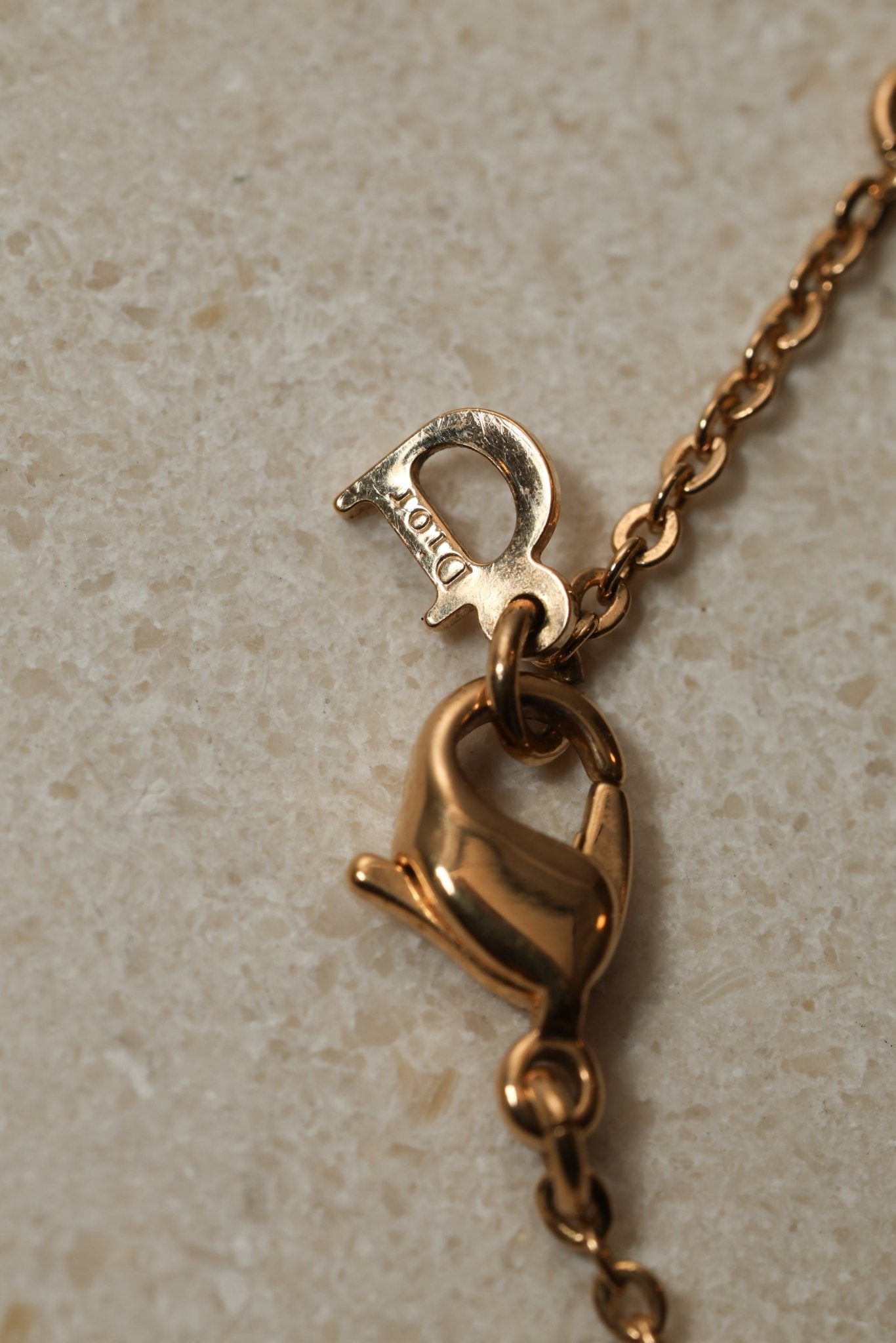 Dior Logo Letters Spellout Pendant Necklace - FashioNica