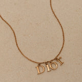 Dior Logo Letters Spellout Pendant Necklace - FashioNica