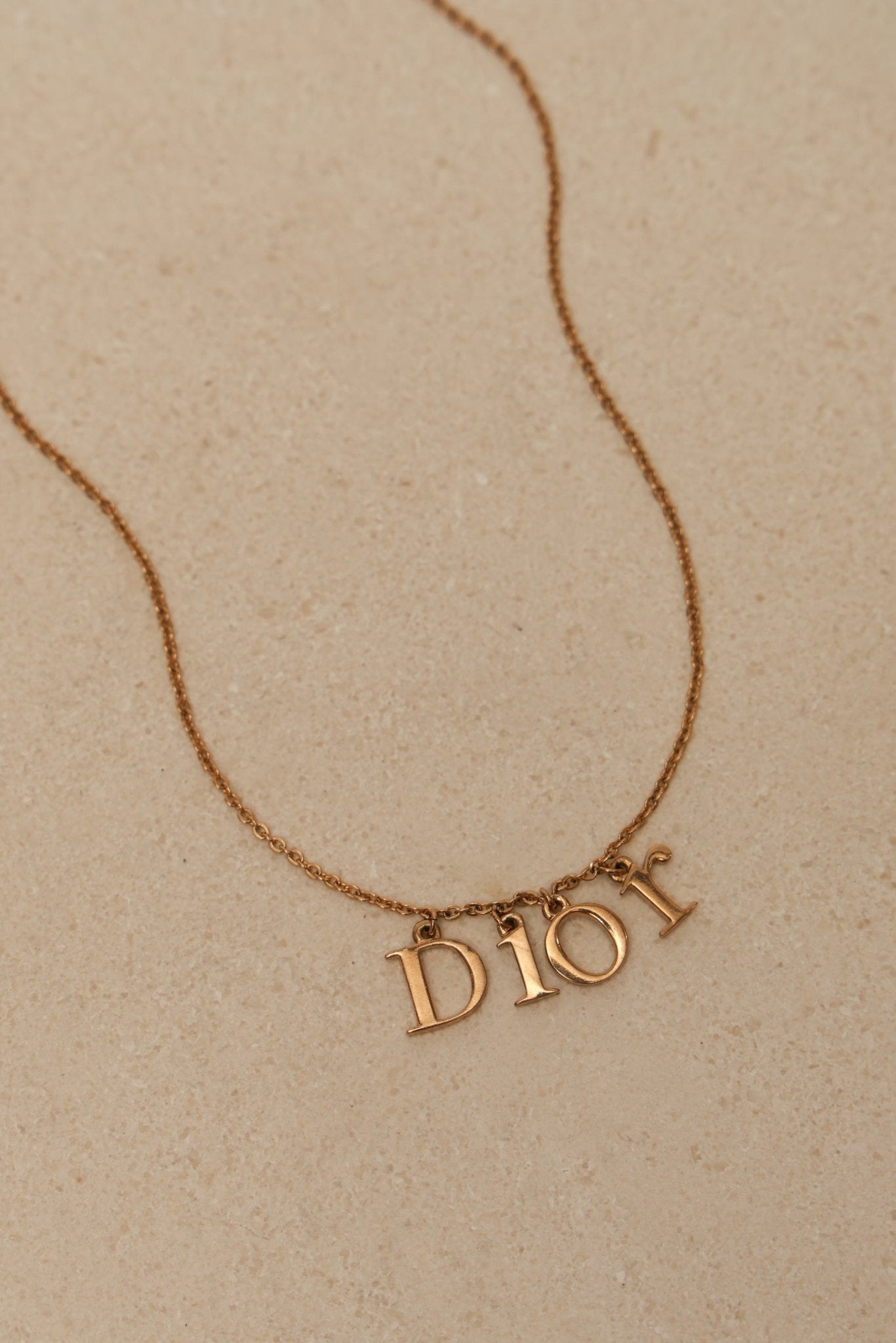 Dior Logo Letters Spellout Pendant Necklace - FashioNica